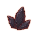 A shard of Obsidian, the material that upgrades weapons